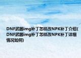 DNF武器img补丁怎样改NPK补丁介绍(DNF武器img补丁怎样改NPK补丁详细情况如何)