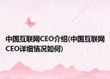 中国互联网CEO介绍(中国互联网CEO详细情况如何)