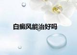 白癜风能治好吗
