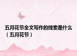 五月花节全文写作的线索是什么（五月花节）