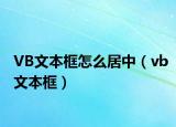 VB文本框怎么居中（vb文本框）