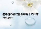 病毒性乙肝吃什么药好（乙肝吃什么药好）