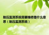 胎压监测系统需要维修是什么意思（胎压监测系统）