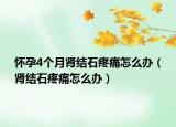 怀孕4个月肾结石疼痛怎么办（肾结石疼痛怎么办）