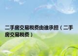 二手房交易税费由谁承担（二手房交易税费）