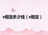 e租宝多少钱（e租宝）