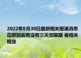 2022年8月30日最新相关报道消息 花呗到底有没有三天宽限期 看相关规定