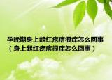 孕晚期身上起红疙瘩很痒怎么回事（身上起红疙瘩很痒怎么回事）