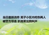 当日最新消息 男子小区内咬伤两人被警方带走 趴地发出狗叫声