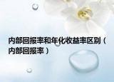 内部回报率和年化收益率区别（内部回报率）