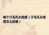 每个汗毛孔长疙瘩（汗毛孔长疙瘩怎么回事）