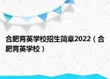 合肥育英学校招生简章2022（合肥育英学校）