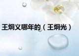 王炯义哪年的（王炯光）