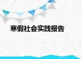 寒假社会实践报告