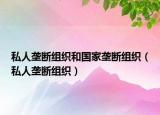 私人垄断组织和国家垄断组织（私人垄断组织）