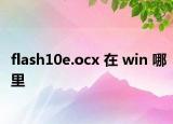 flash10e.ocx 在 win 哪里