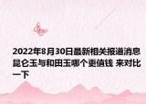 2022年8月30日最新相关报道消息 昆仑玉与和田玉哪个更值钱 来对比一下