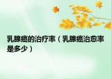 乳腺癌的治疗率（乳腺癌治愈率是多少）