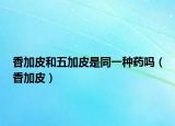 香加皮和五加皮是同一种药吗（香加皮）