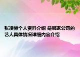 张凌赫个人资料介绍 是哪家公司的艺人具体情况详细内容介绍