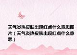 天气炎热皮肤出现红点什么意思图片（天气炎热皮肤出现红点什么意思）