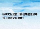 标准文丘里管计算出来的流量单位（标准文丘里管）