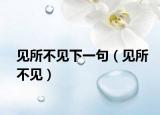 见所不见下一句（见所不见）