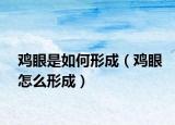 鸡眼是如何形成（鸡眼怎么形成）