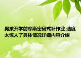 男孩开学前摩斯密码式补作业 速度太惊人了具体情况详细内容介绍