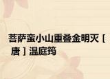 菩萨蛮小山重叠金明灭 [ 唐 ] 温庭筠