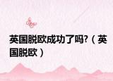 英国脱欧成功了吗?（英国脱欧）