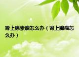 肾上腺素瘤怎么办（肾上腺瘤怎么办）