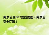 南京公交607路线路图（南京公交607路）