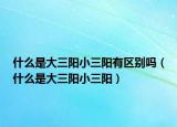 什么是大三阳小三阳有区别吗（什么是大三阳小三阳）