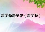吉字节是多少（吉字节）