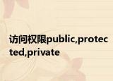 访问权限public,protected,private