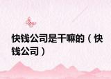 快钱公司是干嘛的（快钱公司）