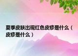 夏季皮肤出现红色皮疹是什么（皮疹是什么）