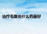 治疗毛囊炎什么药最好