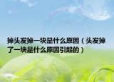 掉头发掉一块是什么原因（头发掉了一块是什么原因引起的）