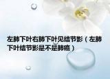 左肺下叶右肺下叶见结节影（左肺下叶结节影是不是肺癌）
