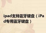 ipad支持蓝牙键盘（iPad专用蓝牙键盘）