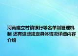 河南建立村镇银行等名单制管理机制 还有这些规定具体情况详细内容介绍