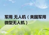 军用 无人机（美国军用微型无人机）