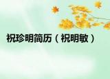 祝珍明简历（祝明敏）