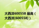 大西洋600558 最高（大西洋[600558]）