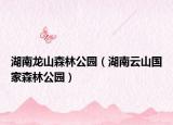 湖南龙山森林公园（湖南云山国家森林公园）