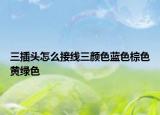 三插头怎么接线三颜色蓝色棕色黄绿色