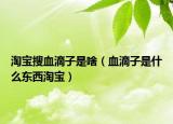 淘宝搜血滴子是啥（血滴子是什么东西淘宝）