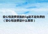 安心包资费里面的1g是不是免费的（安心包资费是什么意思）